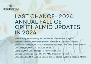 2024 Annual Fall CE Ophthalmic Updates